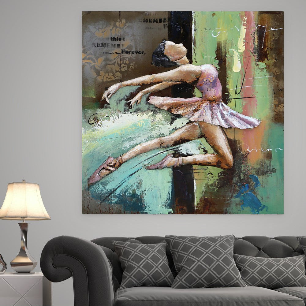 Charming Ballerina Baby girl Nursery Decor Ballerina Wall Art 3-D Painting