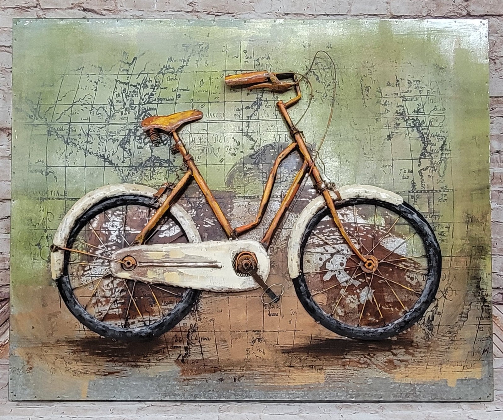 Hot sale 2021 living room decorations petrified wood home decor new innovative 3d bicycle Figurine