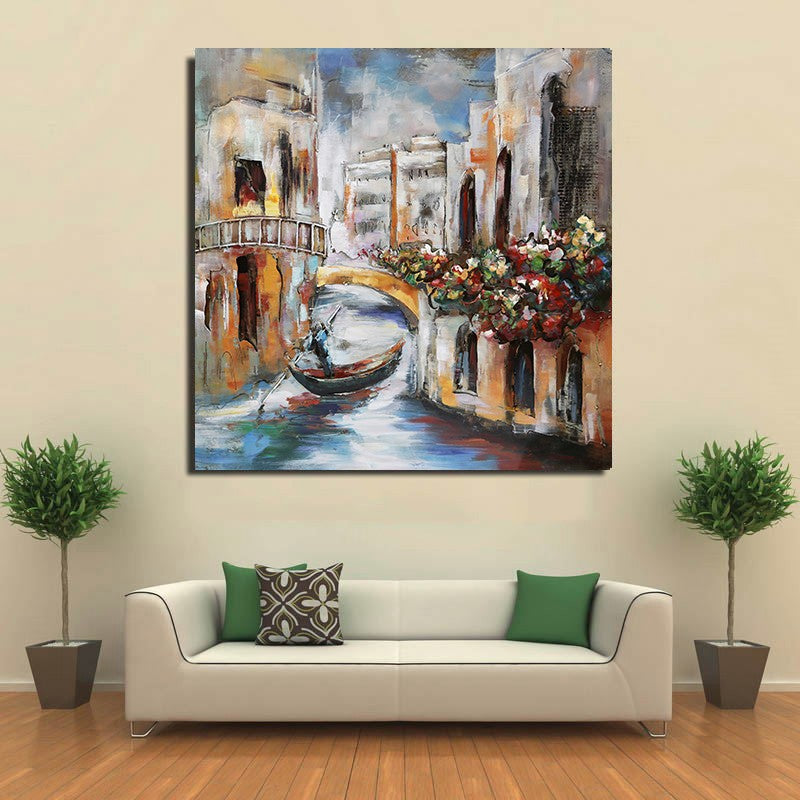 Romantic Venice Wall Art 3-D Painting Colorful Classic Fine Art Artwork
