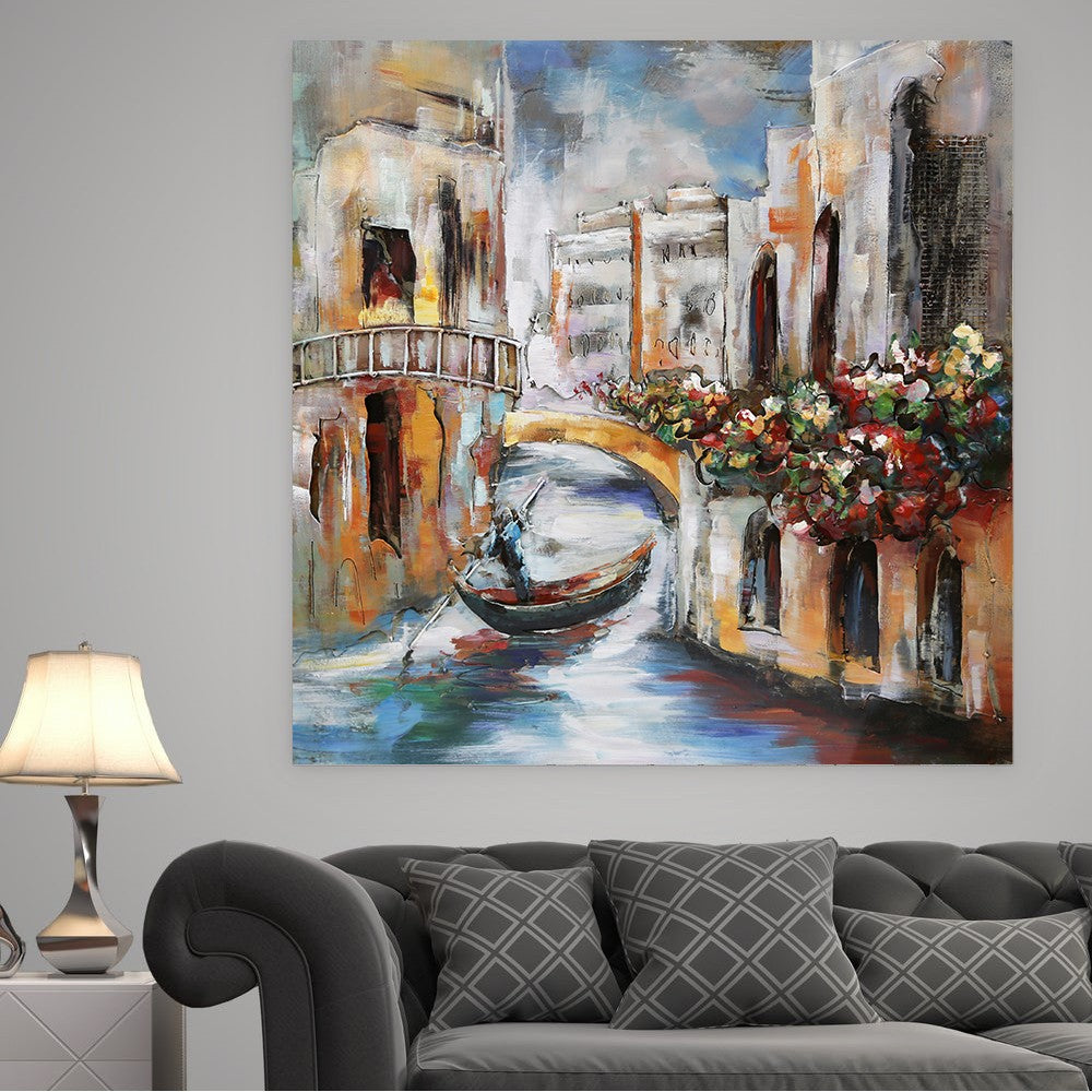 Romantic Venice Wall Art 3-D Painting Colorful Classic Fine Art Artwork