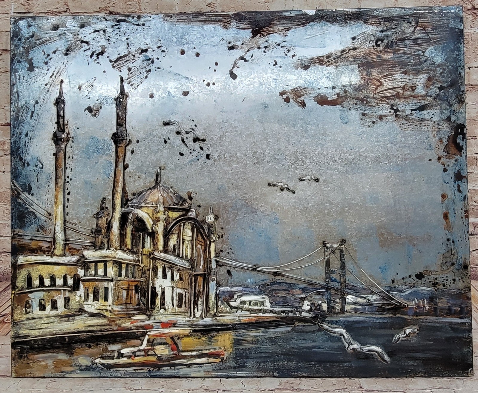 Beautiful Decorative Wall Hanging Painting Istanbul 3D 32 by 40 Inches Art