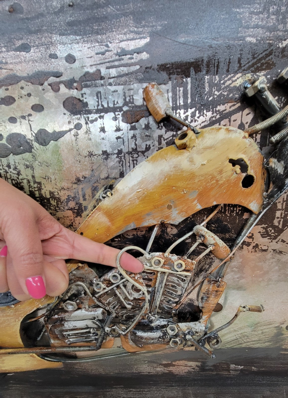 Home Decoration paintings art 3D custom vintage Motorcycle Bike wall Art Decor