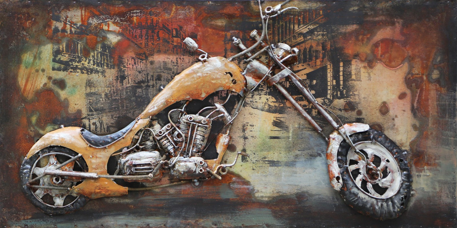 Home Decoration paintings art 3D custom vintage Motorcycle Bike wall Art Decor