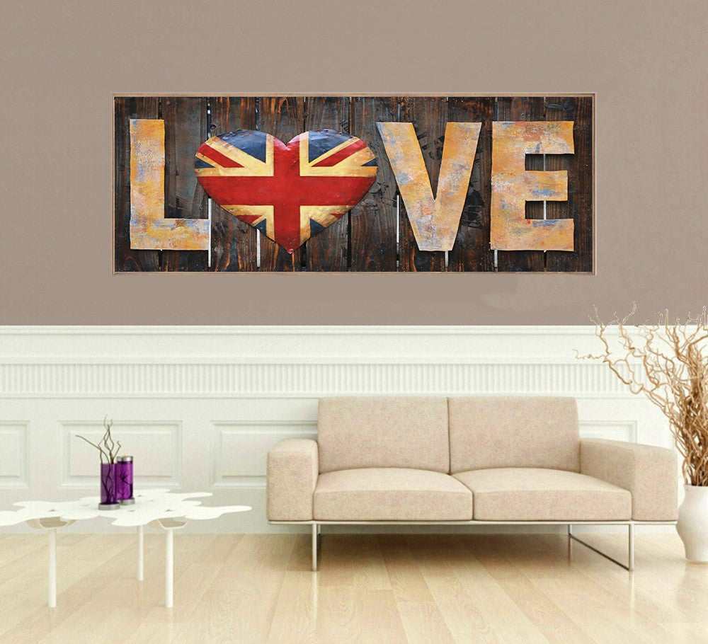 Original Acrylic Metal painting "Colours of Love" Home Office Decoration Sale