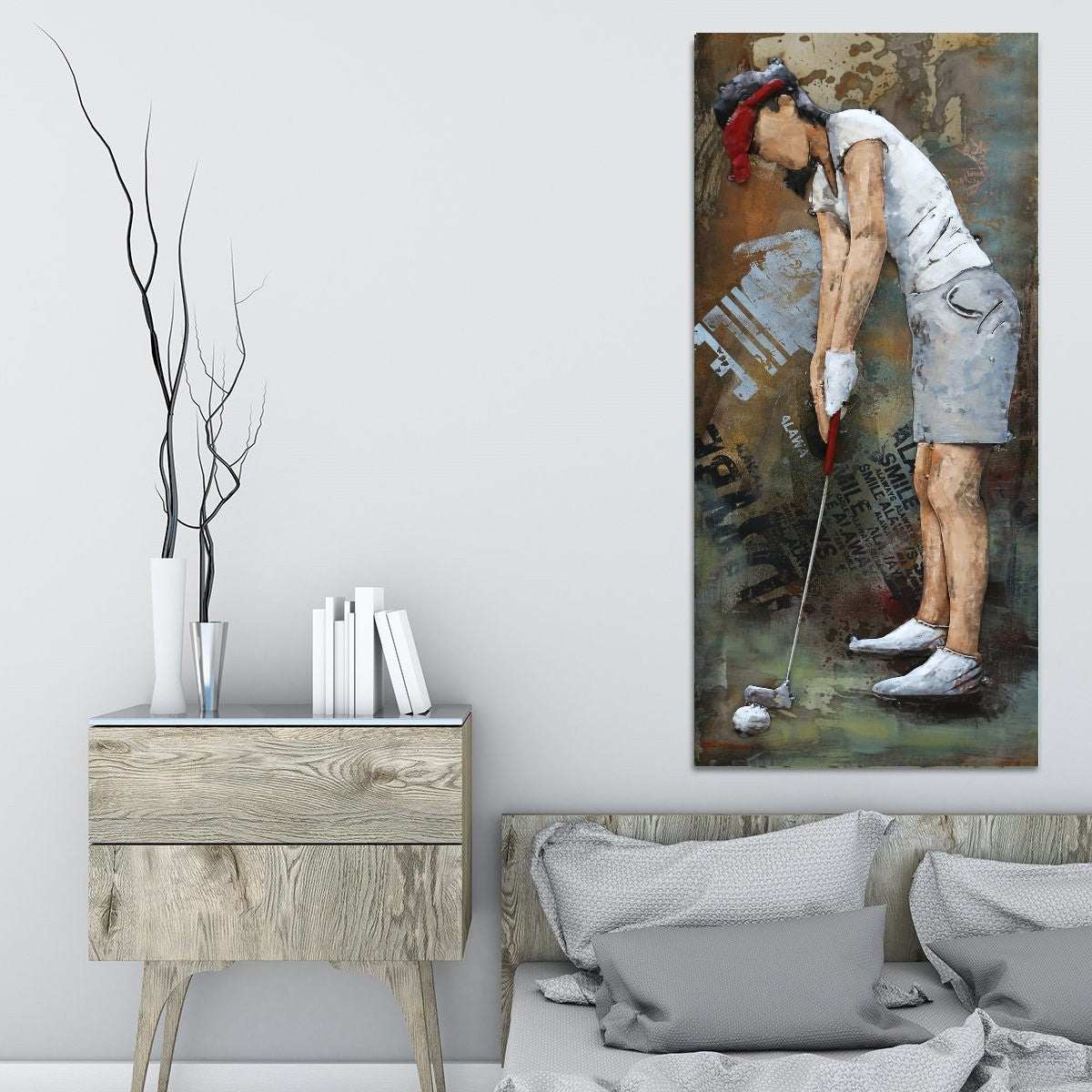 Hot Selling item modern European wall Painting art 3d Metal Designer Rustic Sale