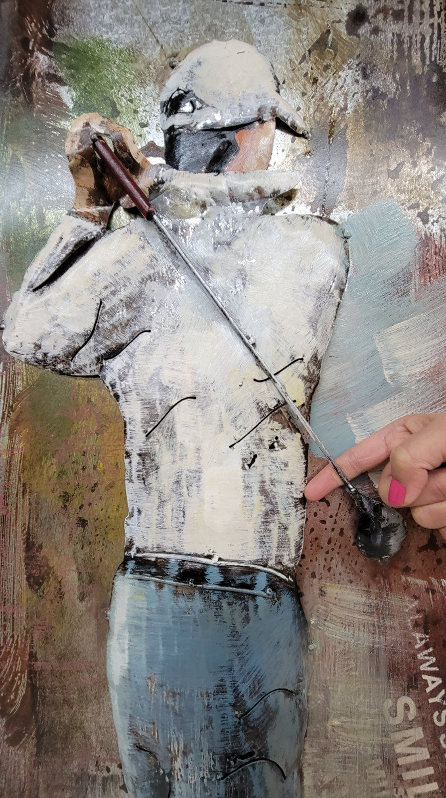 Hand Made Modern European wall Painting art 3d Metal Designer Rustic Sale