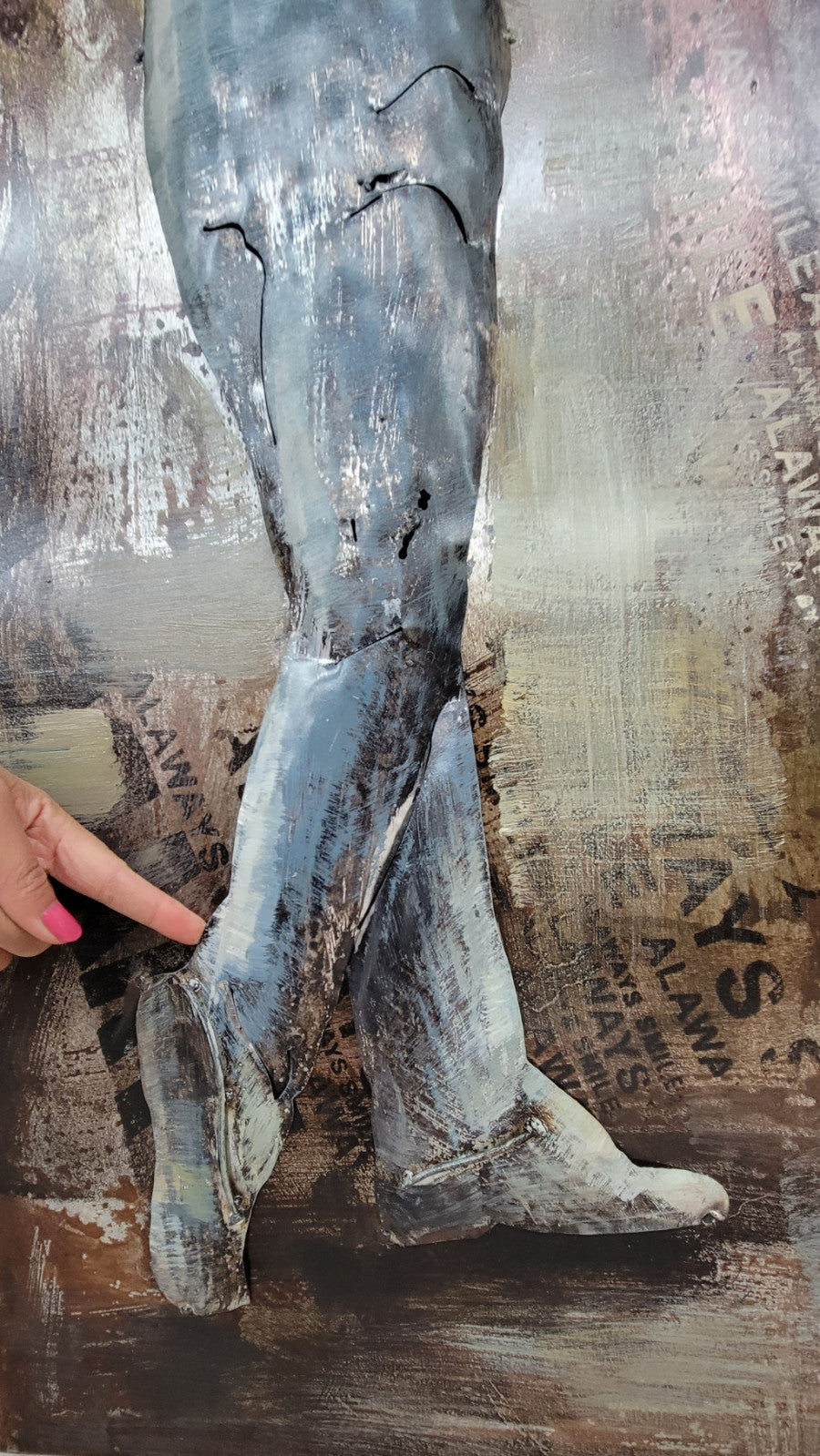 Hand Made Modern European wall Painting art 3d Metal Designer Rustic Sale