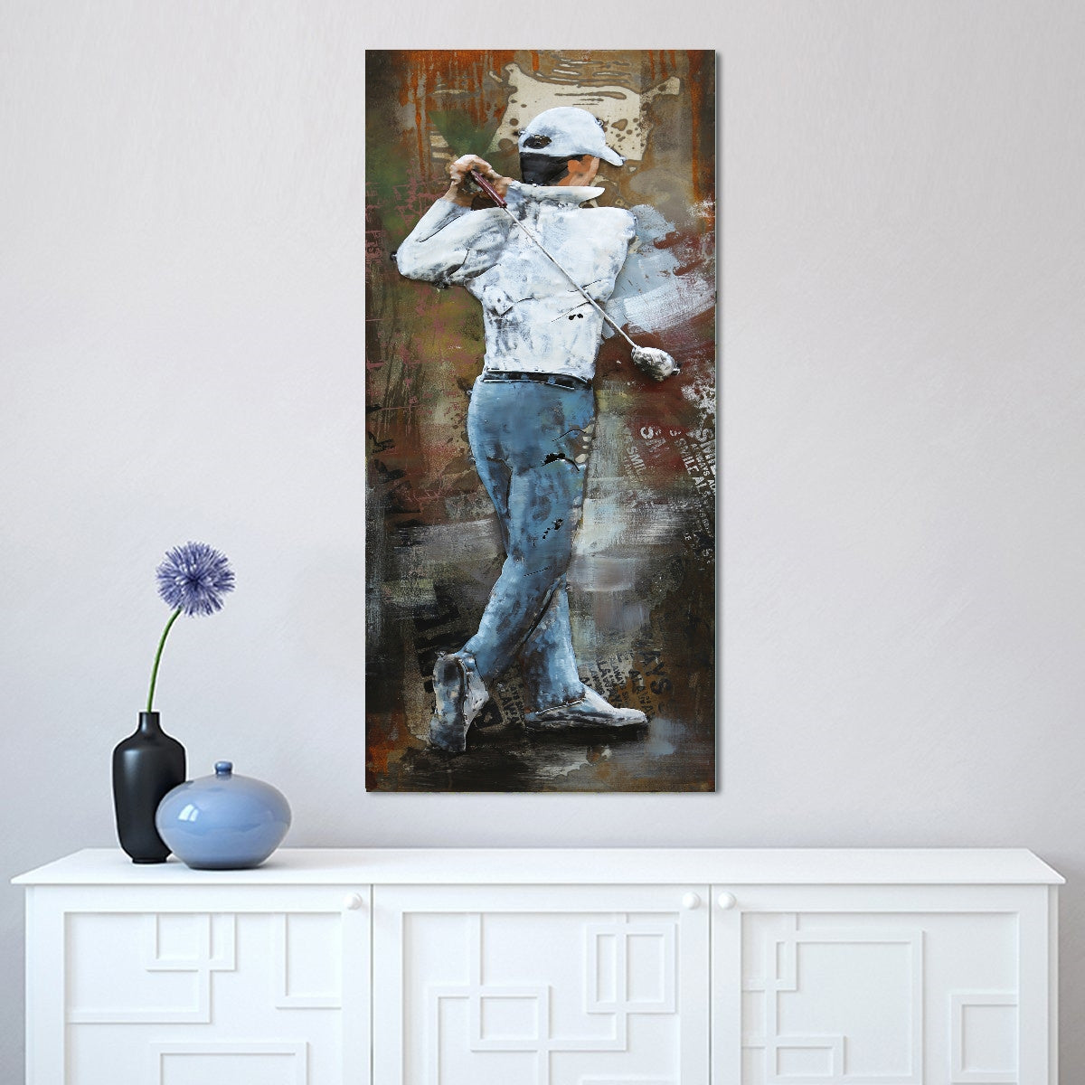 Hand Made Modern European wall Painting art 3d Metal Designer Rustic Sale