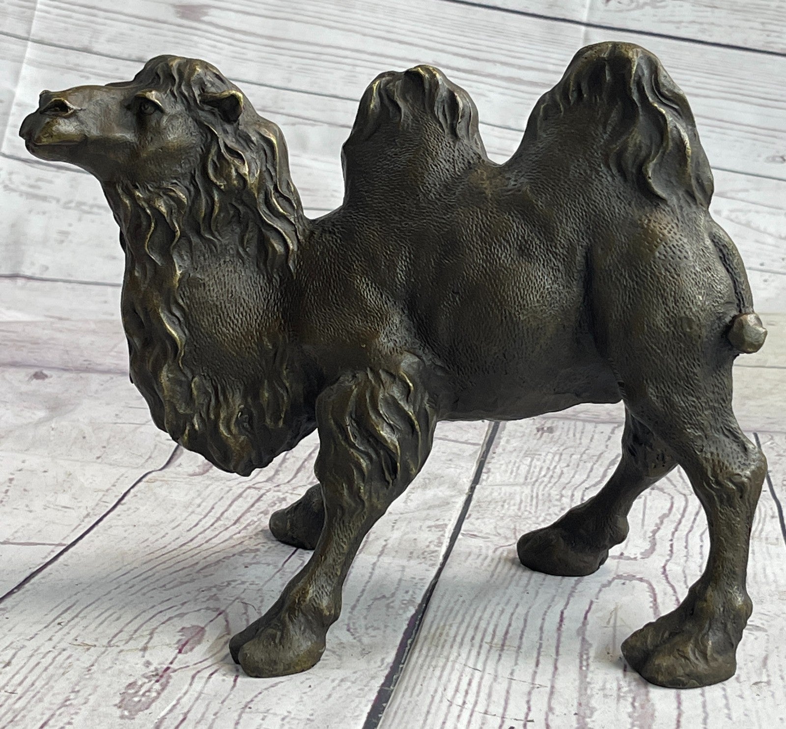 Metal Craft Big Size Bronze Standing Camel Sculpture Brass Animal Statue 4 Sale