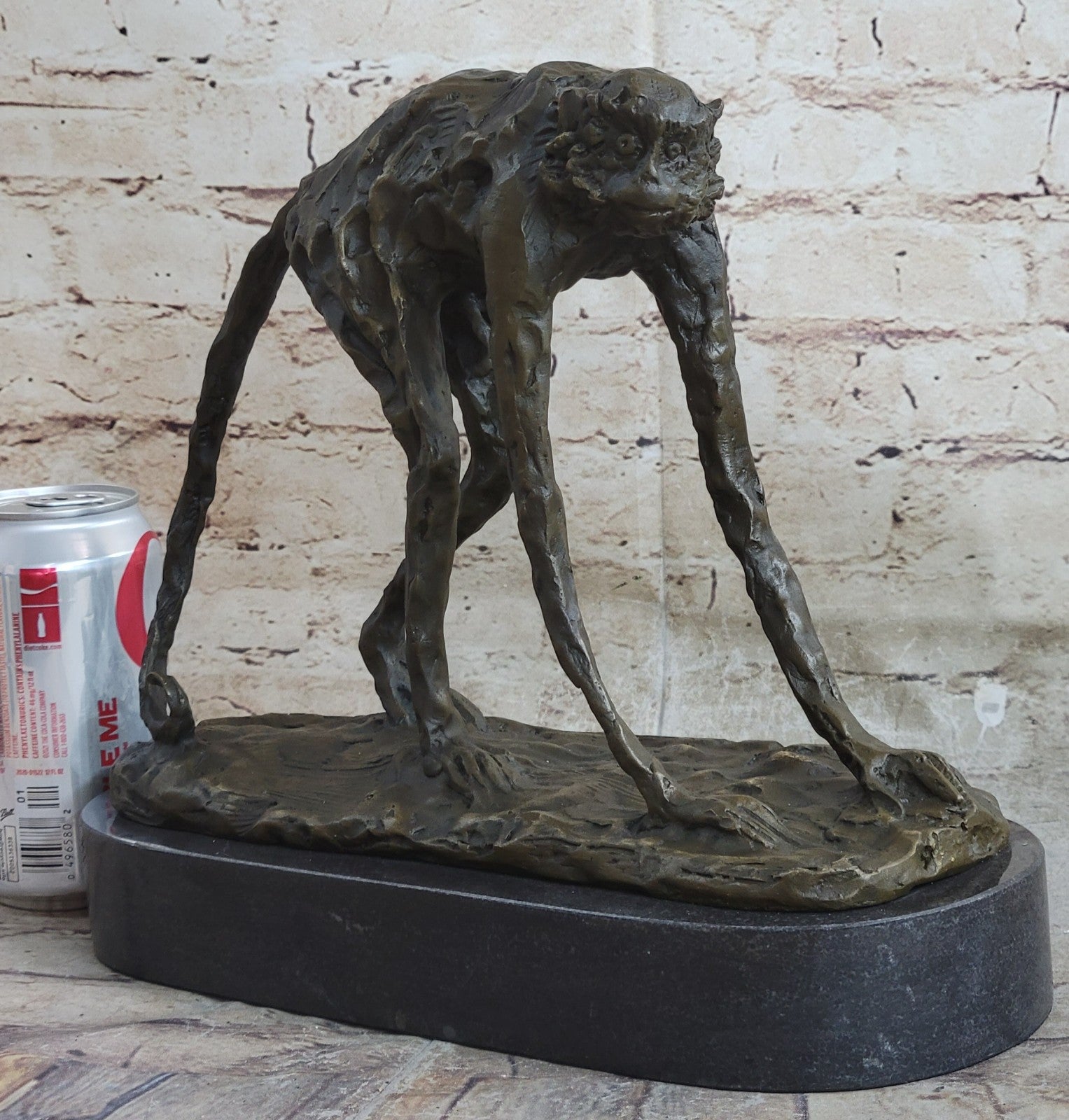 Very Nice Vintage Signed Milo Original Bronze Monkey Sculpture Lost Wax Method