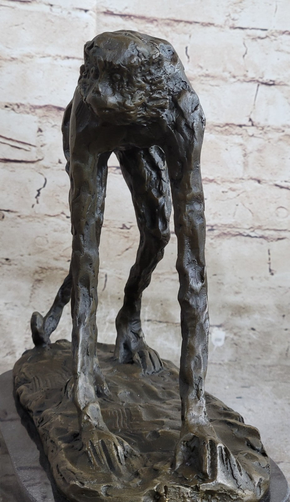 Very Nice Vintage Signed Milo Original Bronze Monkey Sculpture Lost Wax Method