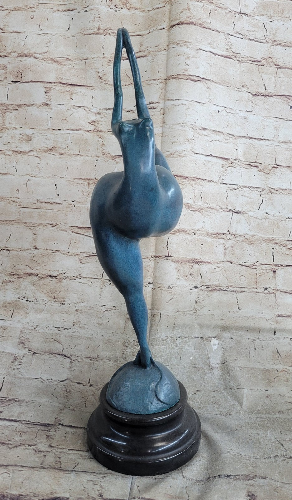 Handcrafted Detailed Original Milo Nude Nake Chubby Girl Bronze Figurine Figure