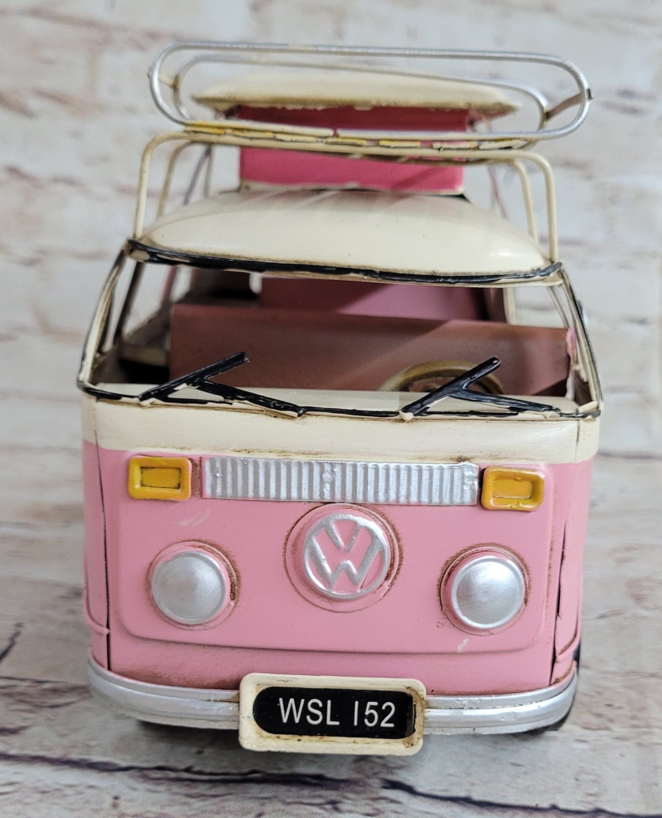 Vintage Reproduction 1966 Volkswagen Mini Bus Hand Made Metal Masterpiece Figure