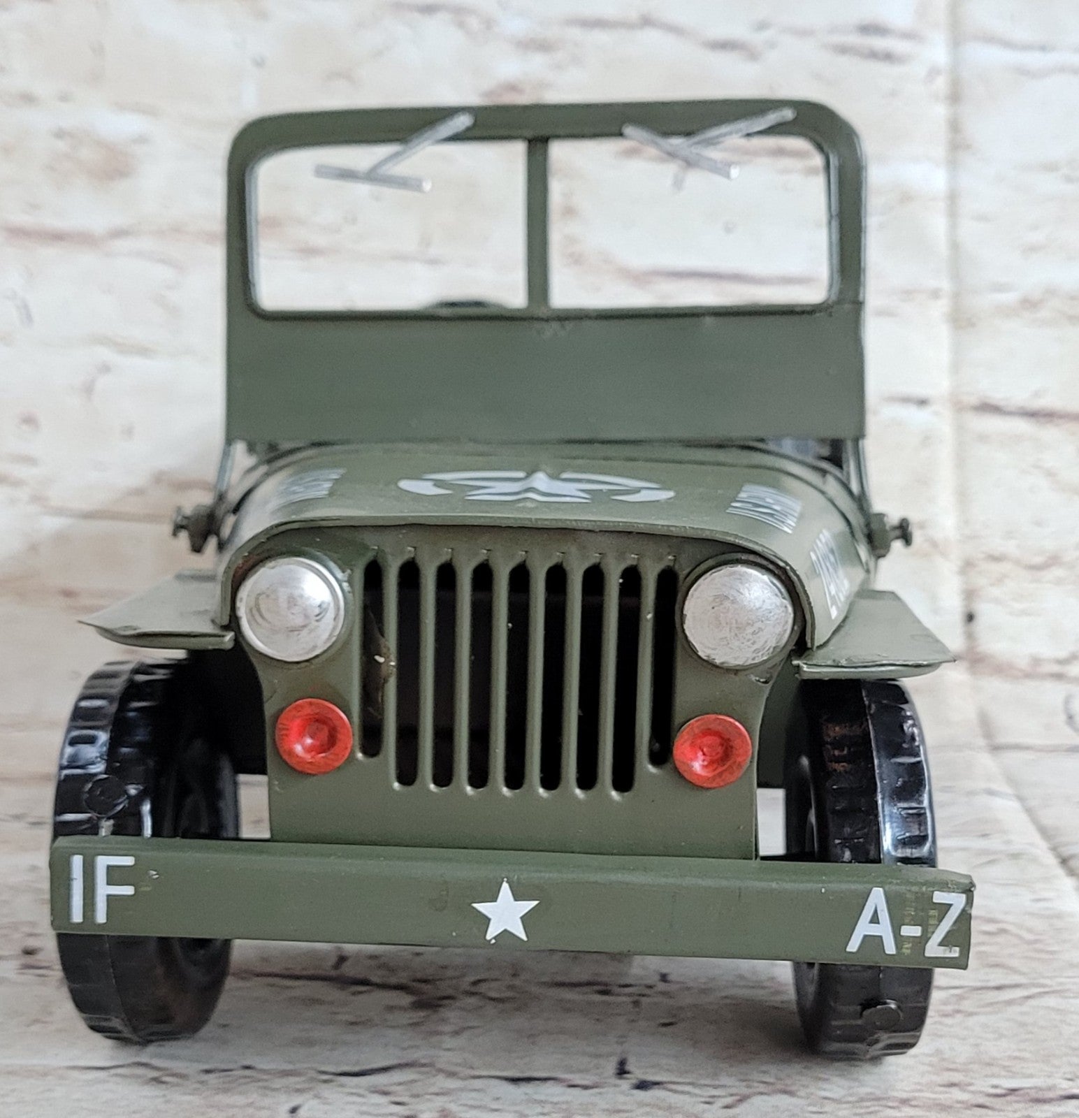 Retro Tin vehicle model 1940 edition handmade Antique Iron gift military vehicles