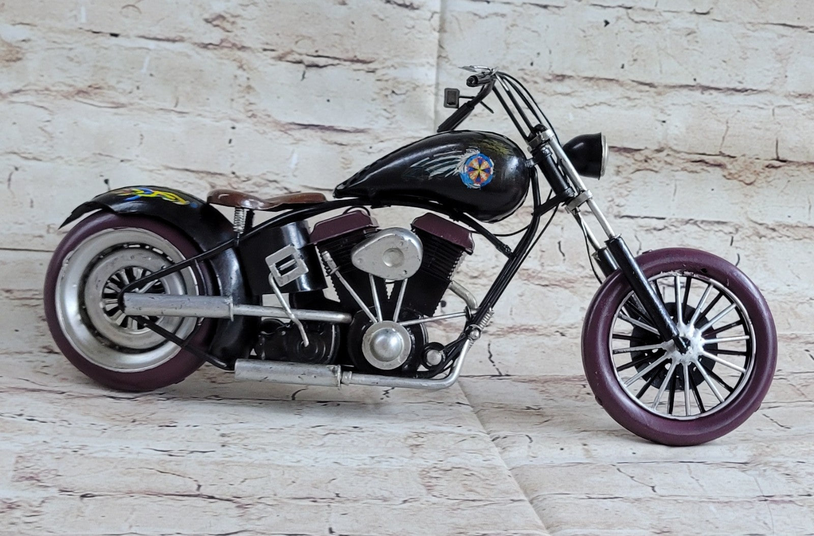Vintage Reproduction by European Finery Hot Cast Harley Davidson Motorcycle