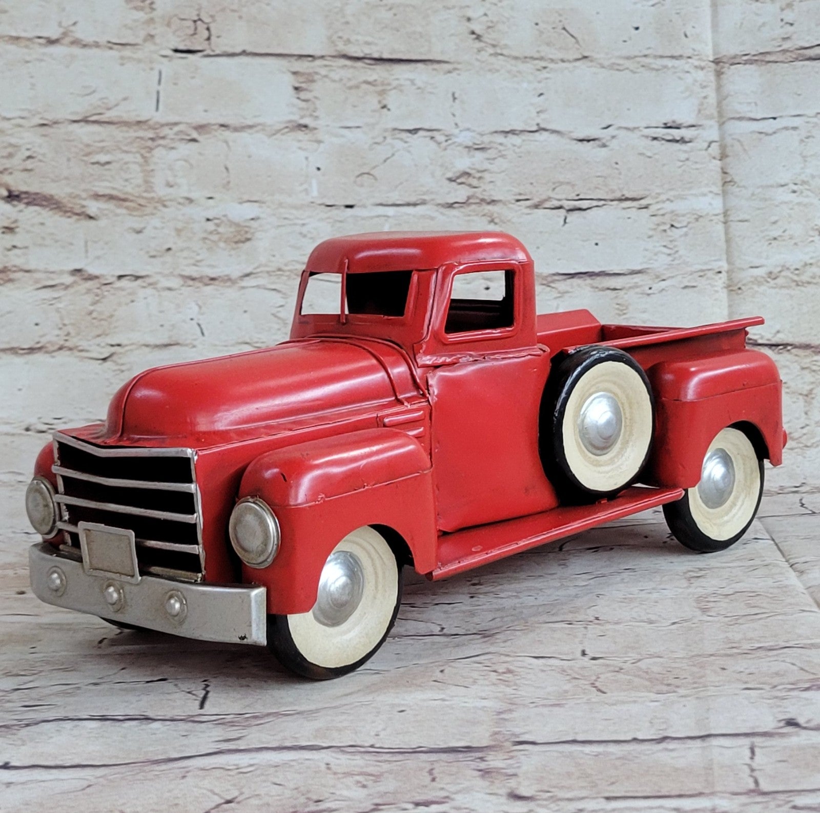 Vintage Classic aArtwork RED GMC Pickup Truck Hand Made Masterpiece Statue GIFT