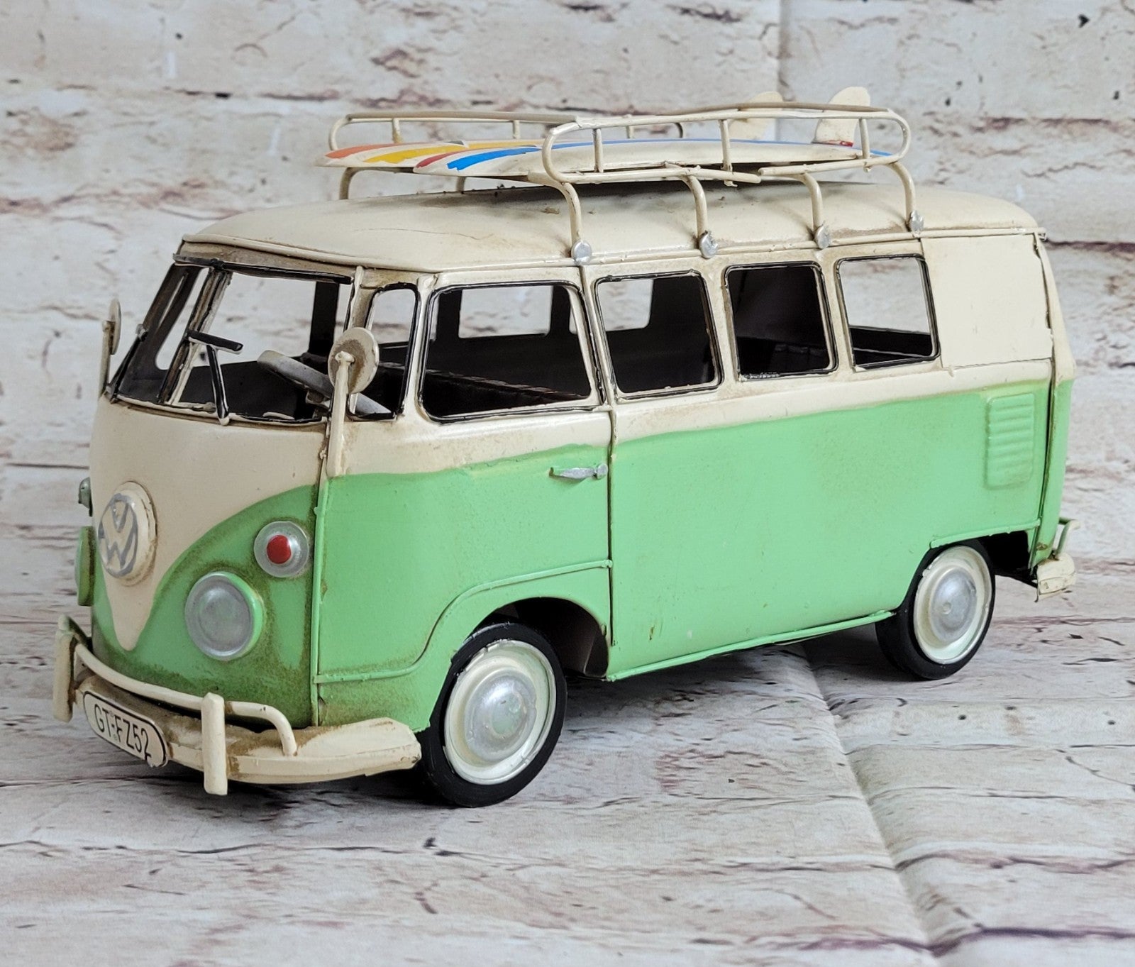 Collectible Collector Edition 1966 Volkswagen Mini Bus Tinplate Metal Artwork