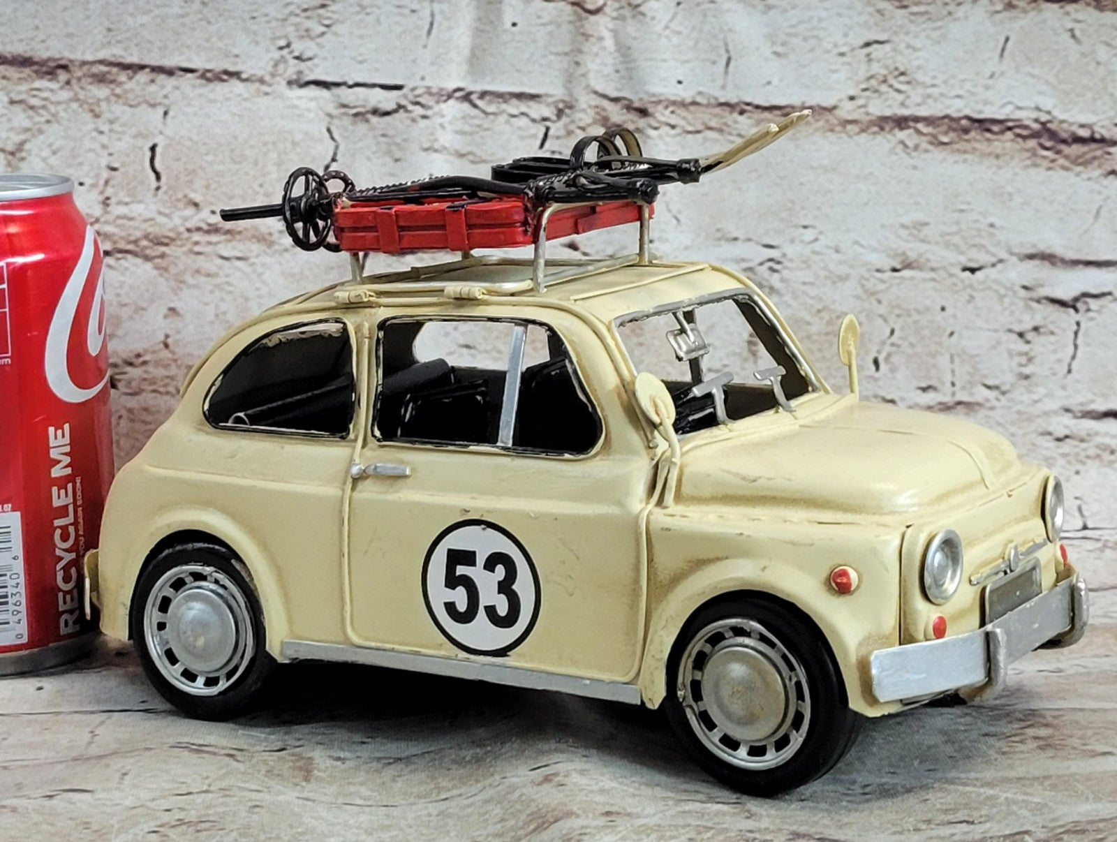 Diecast Antique Car Model Good Quality Micro Mini Toy Cars Fiat 500