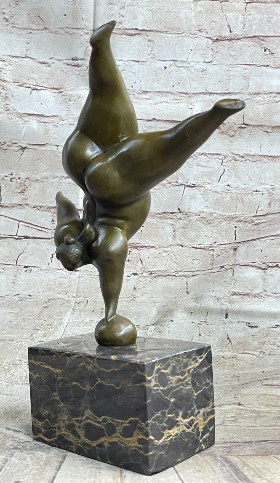 Original Milo Abstract Nude Girl Tribute to Botero Style Bronze Sculpture Decor