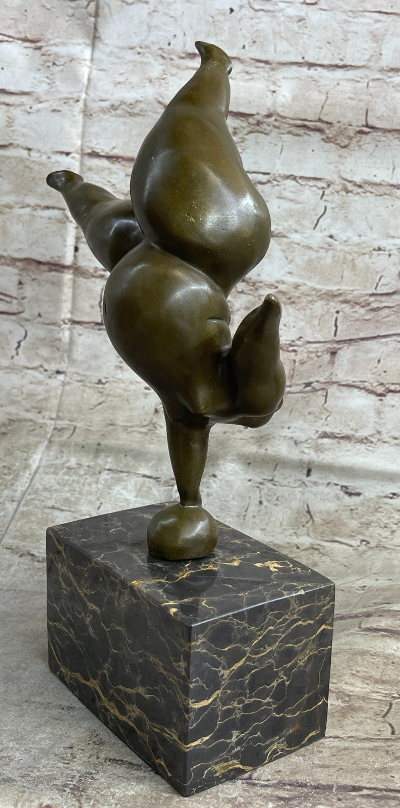 Original Milo Abstract Nude Girl Tribute to Botero Style Bronze Sculpture Decor