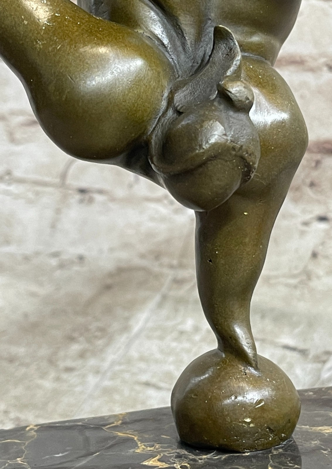 Original Milo Abstract Nude Girl Tribute to Botero Style Bronze Sculpture Decor