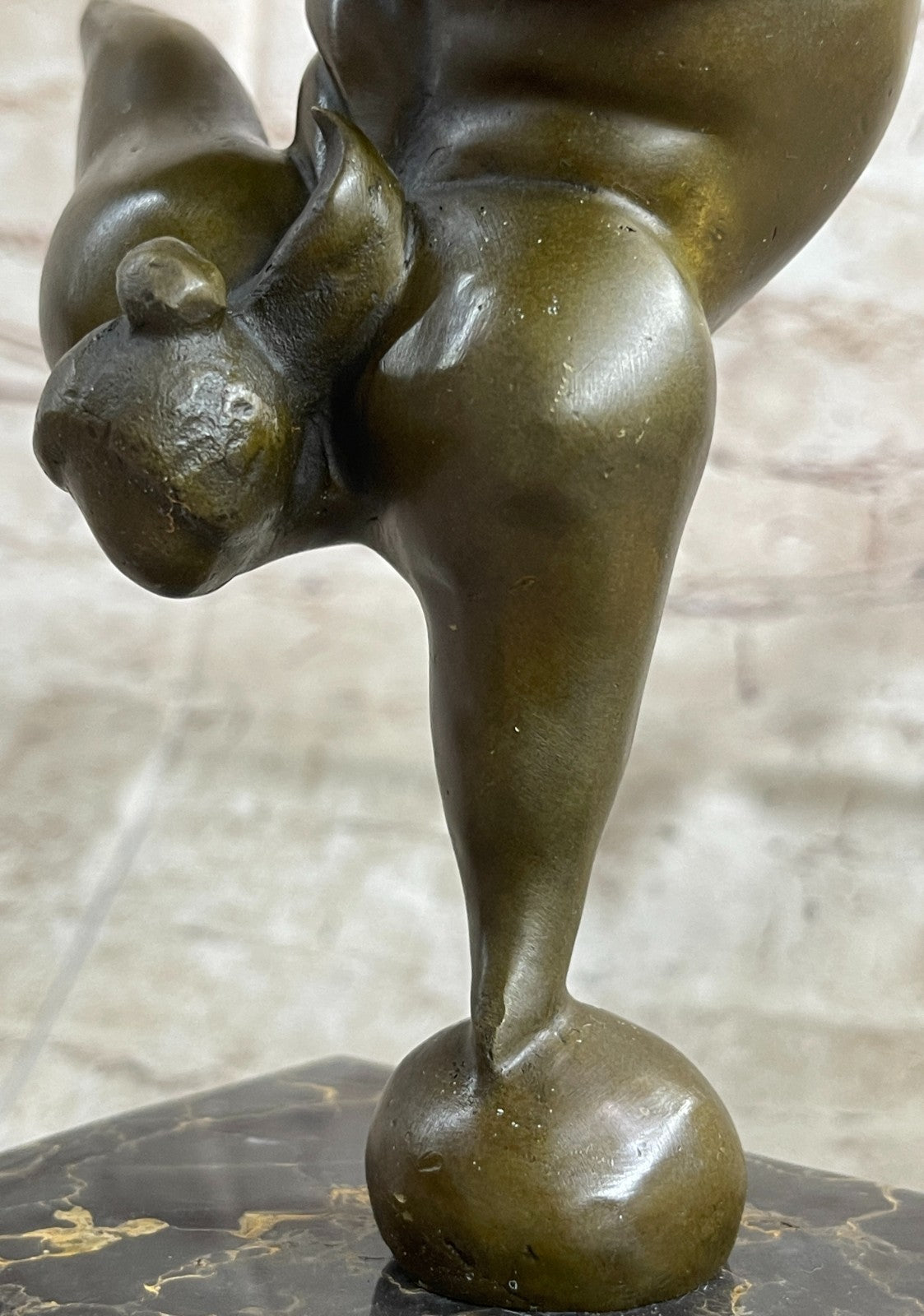 Original Milo Abstract Nude Girl Tribute to Botero Style Bronze Sculpture Decor