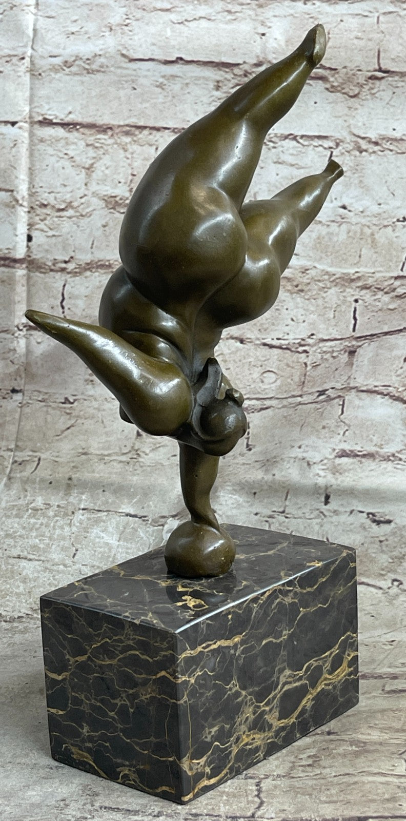 Original Milo Abstract Nude Girl Tribute to Botero Style Bronze Sculpture Decor