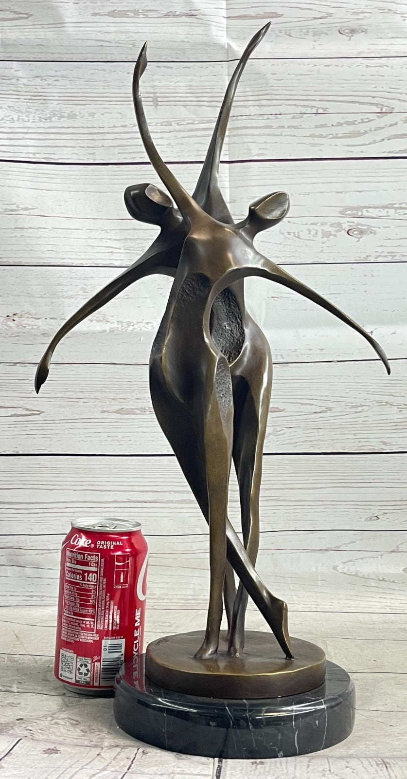 Elegant Home Office Decor: Signed Milo Bronze Sculpture, Abstract Shall We Dance Collectible