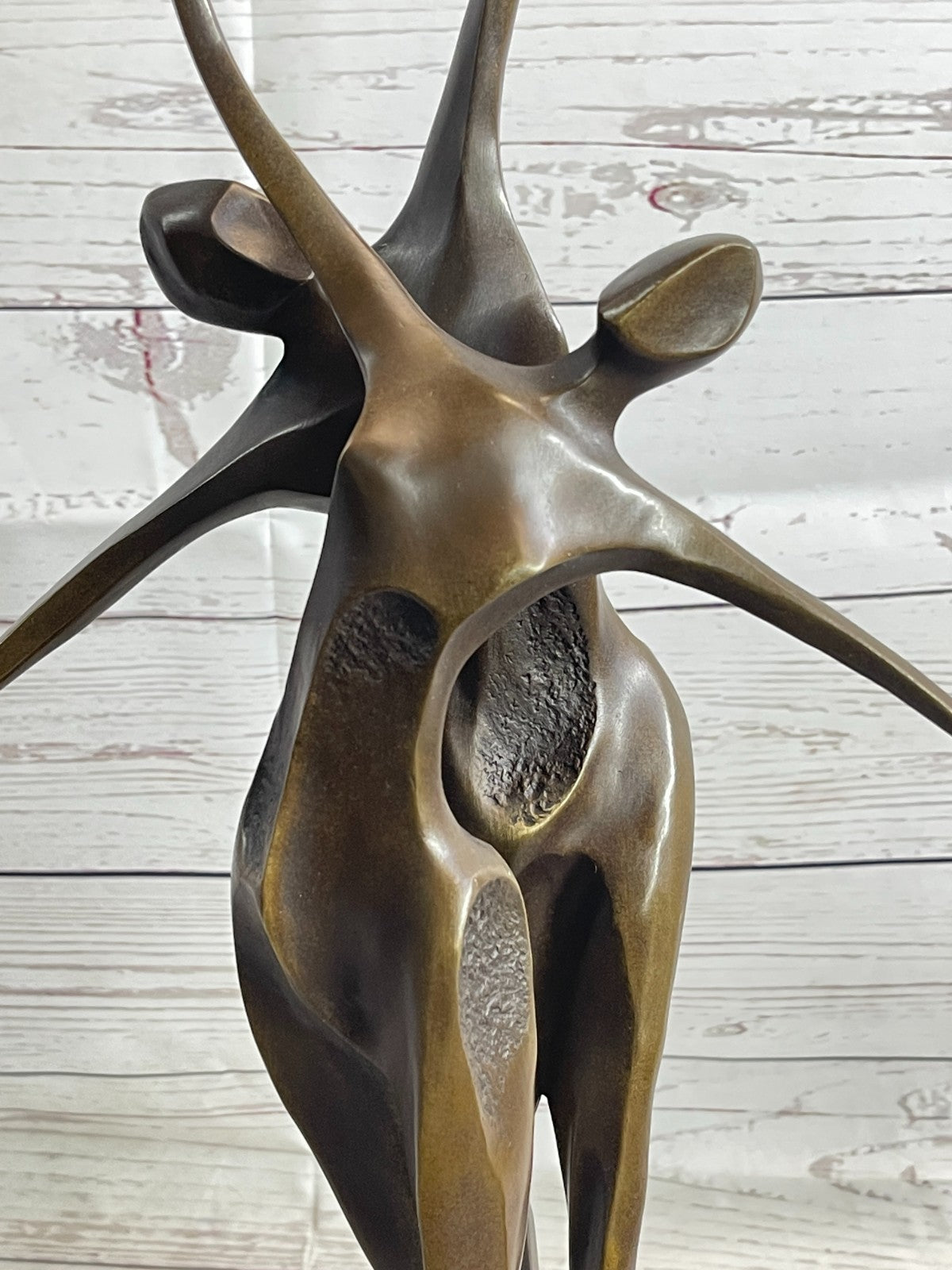 Elegant Home Office Decor: Signed Milo Bronze Sculpture, Abstract Shall We Dance Collectible