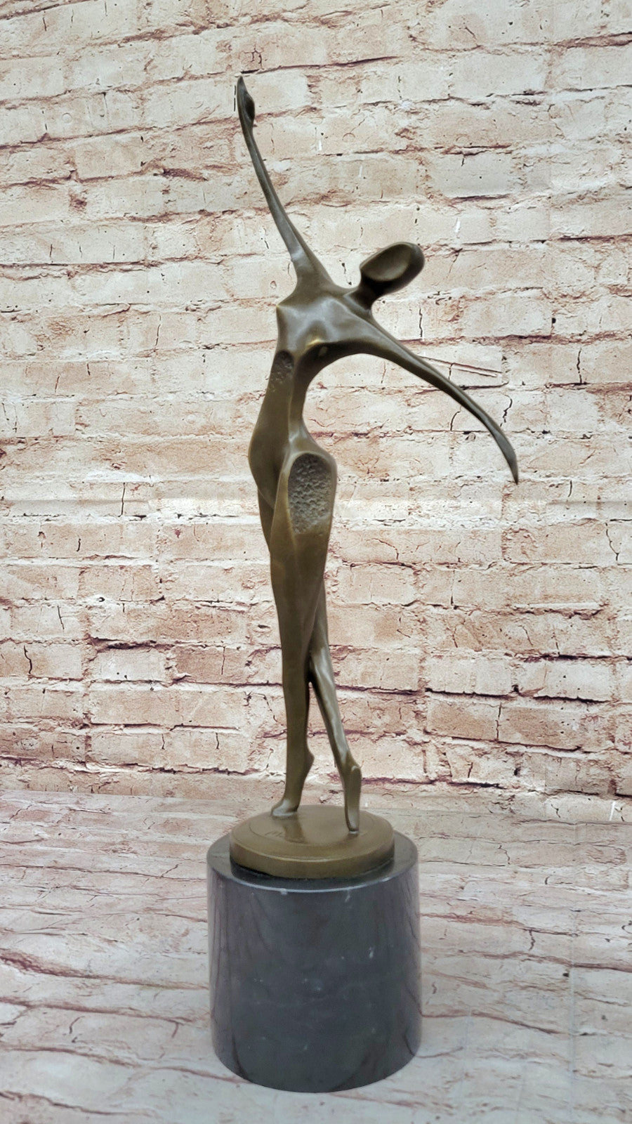 Milo`s Hot Cast Figurine: Modern Art Mid Century Woman Dancer Bronze Statue