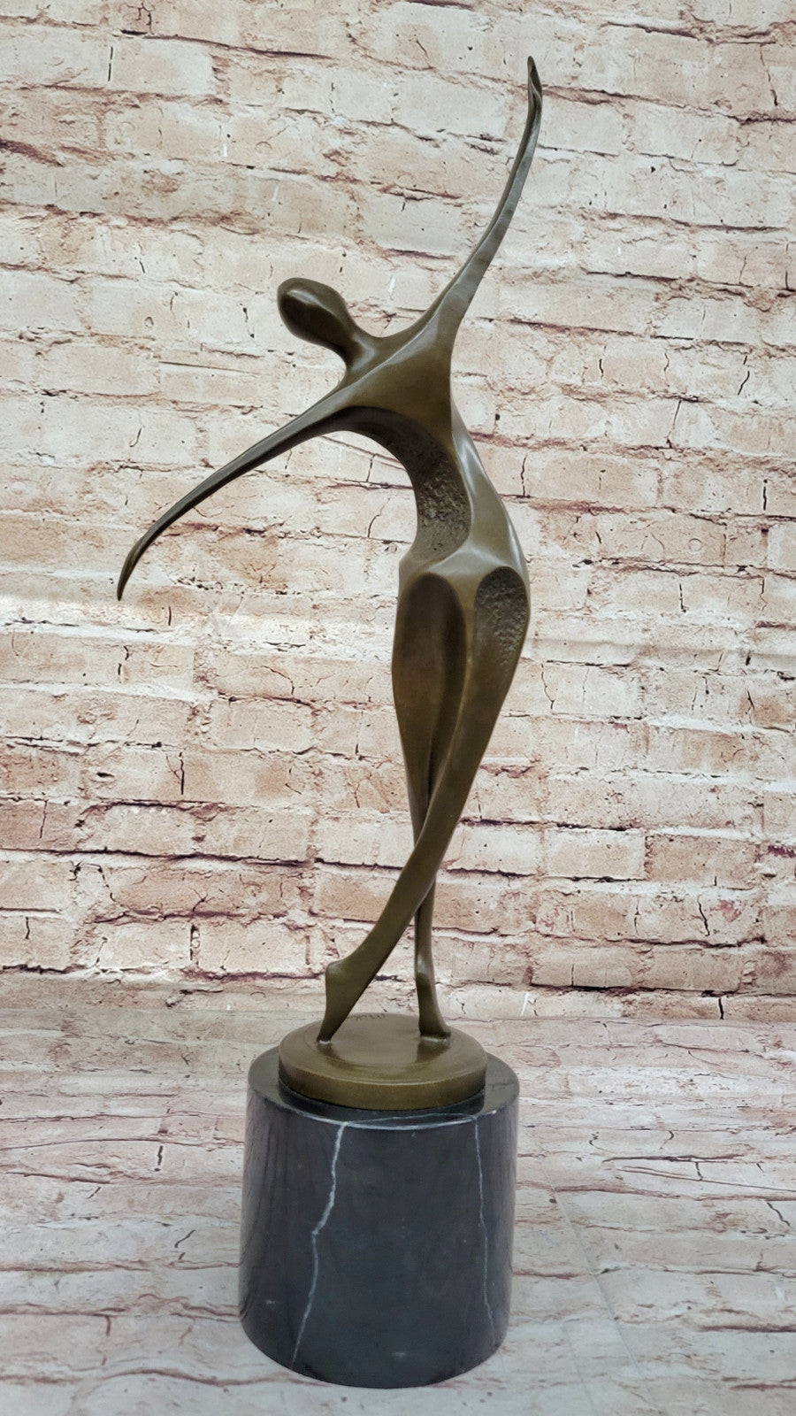 Milo`s Hot Cast Figurine: Modern Art Mid Century Woman Dancer Bronze Statue