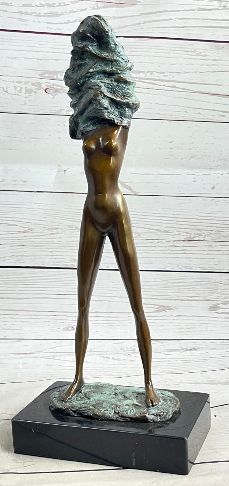 Bronze Sculpture by Italian artist M.Nick Nude Girl Hot Cast Detailed Statue