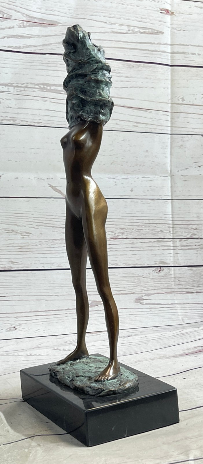 Bronze Sculpture by Italian artist M.Nick Nude Girl Hot Cast Detailed Statue