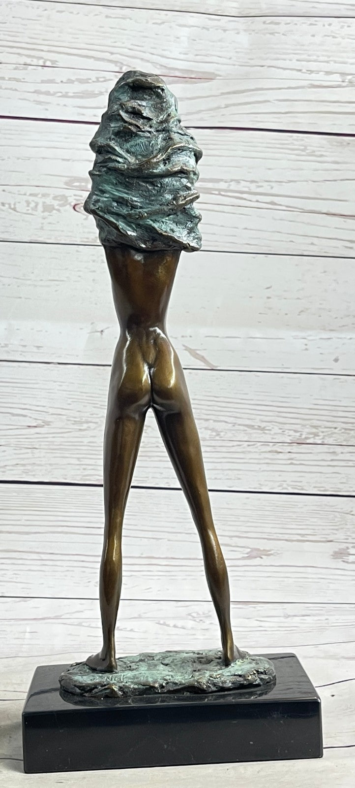 Bronze Sculpture by Italian artist M.Nick Nude Girl Hot Cast Detailed Statue