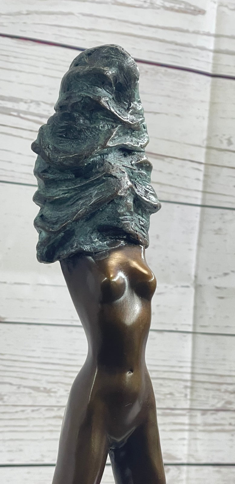 Bronze Sculpture by Italian artist M.Nick Nude Girl Hot Cast Detailed Statue