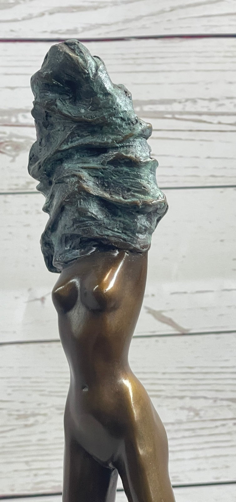 Bronze Sculpture by Italian artist M.Nick Nude Girl Hot Cast Detailed Statue