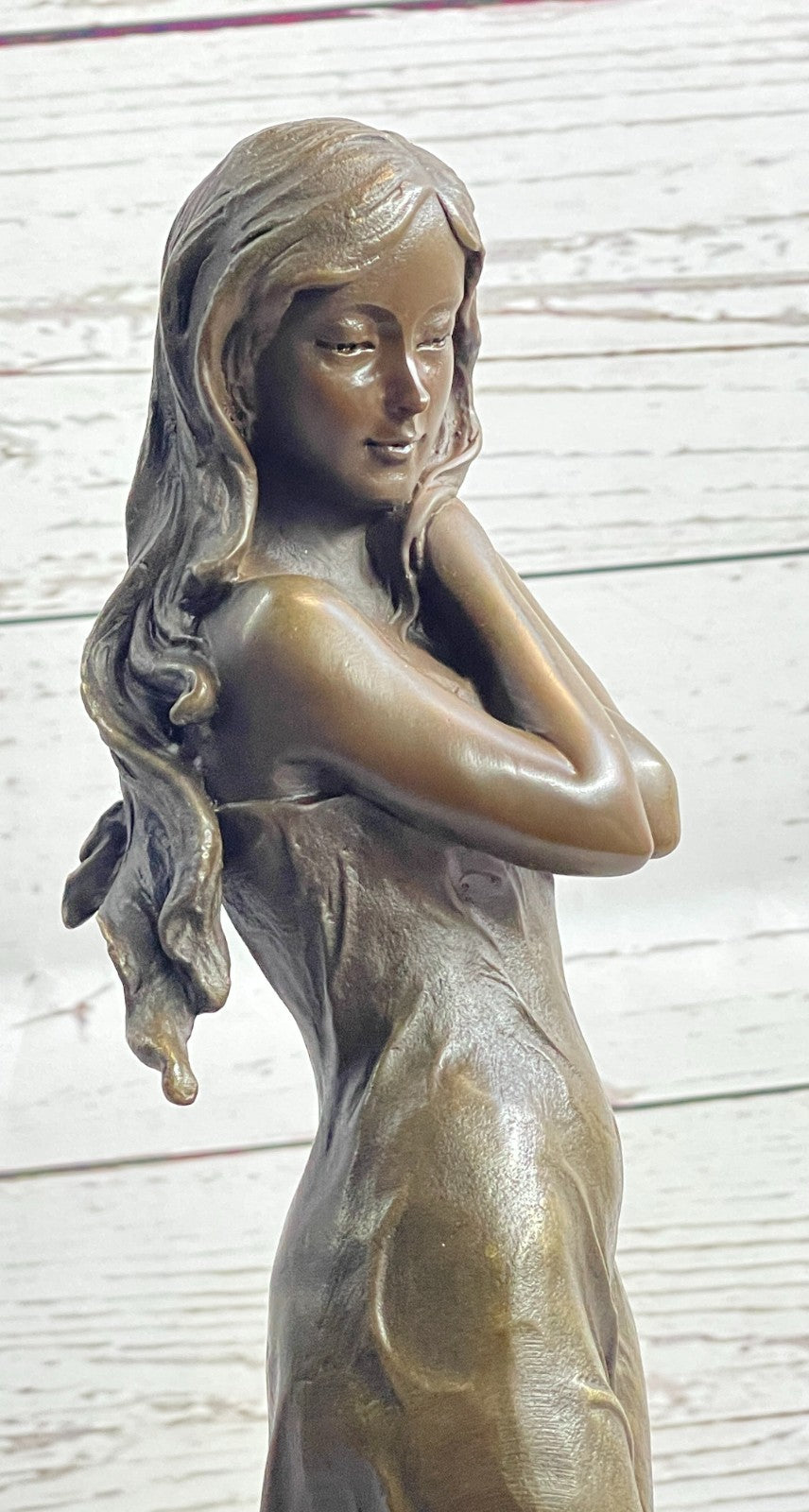 Sensual Female Bronze Sculpture in Art Deco Style | Handcrafted Statue by Milo | Lost Wax Technique