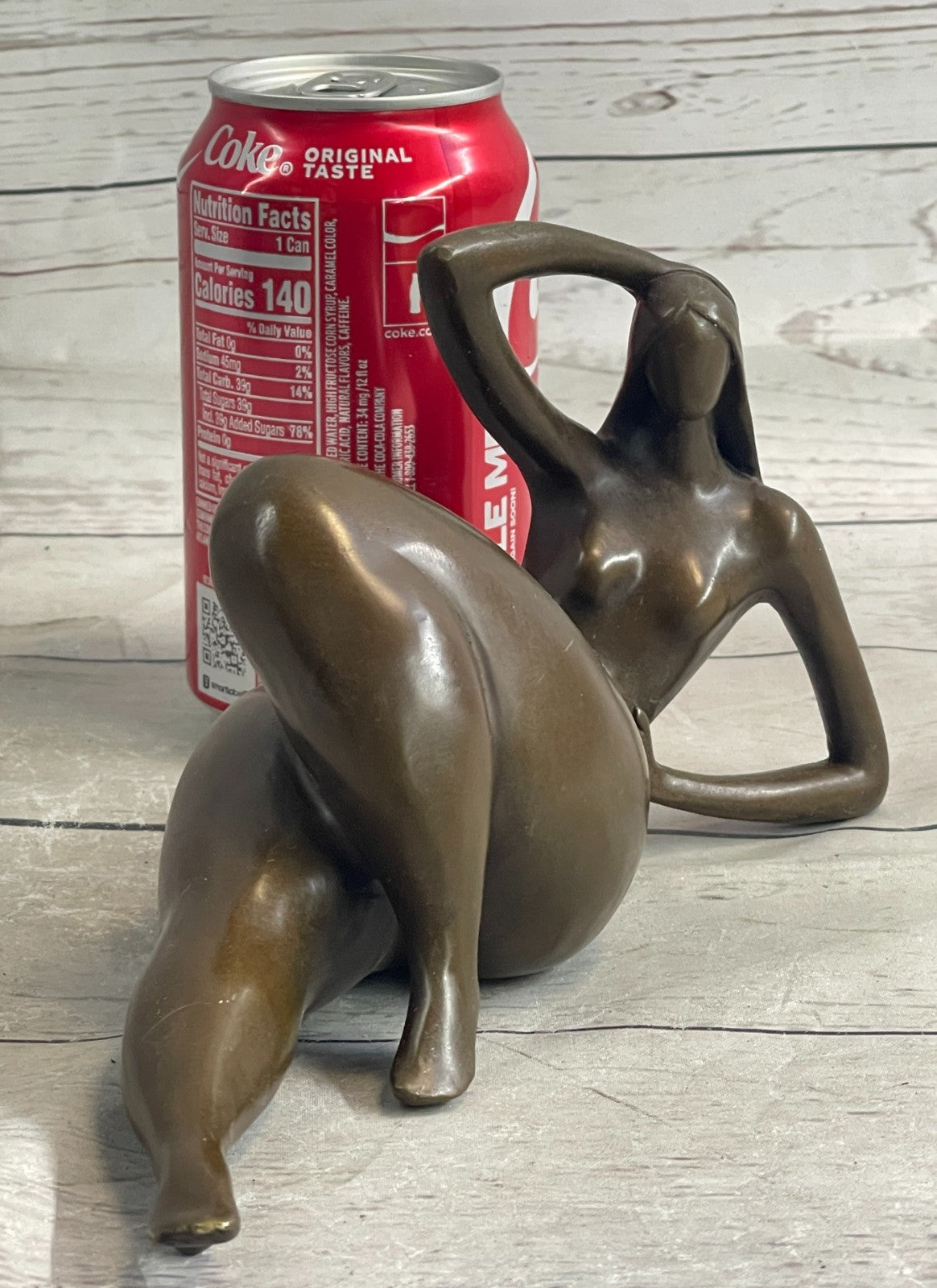 Exquisite Home Office Decor: Handmade Bronze Sculpture by Mario Nick, Classic Nude Woman