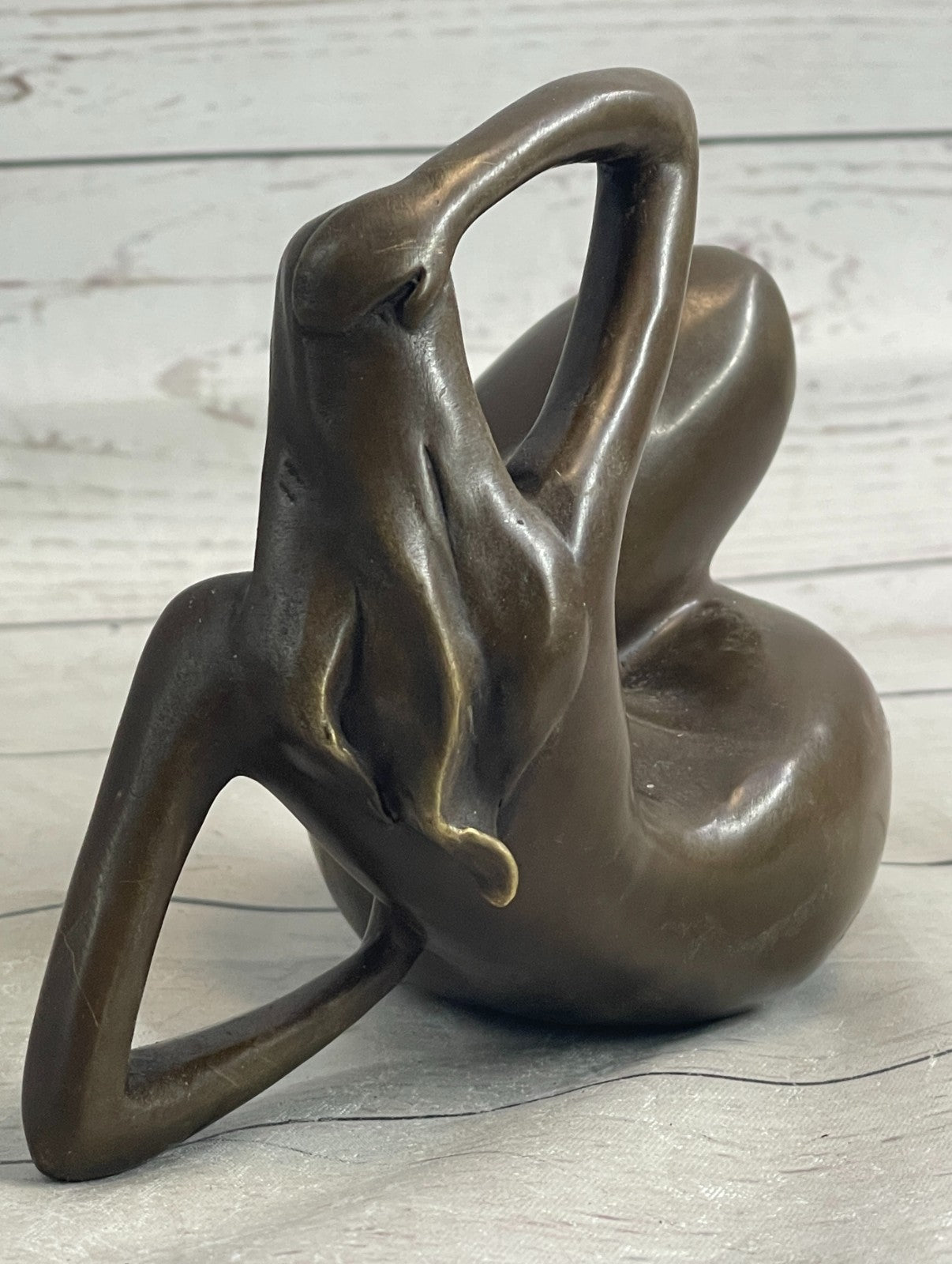 Exquisite Home Office Decor: Handmade Bronze Sculpture by Mario Nick, Classic Nude Woman