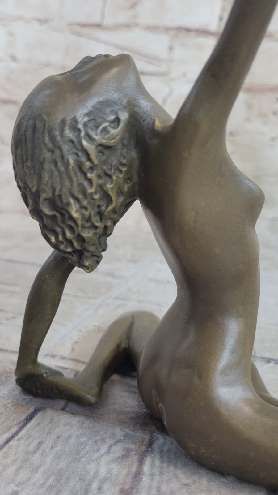 BRONZES Abstract Body Art Bronze Statue Erotic Nude Girl Sculpture Stretching