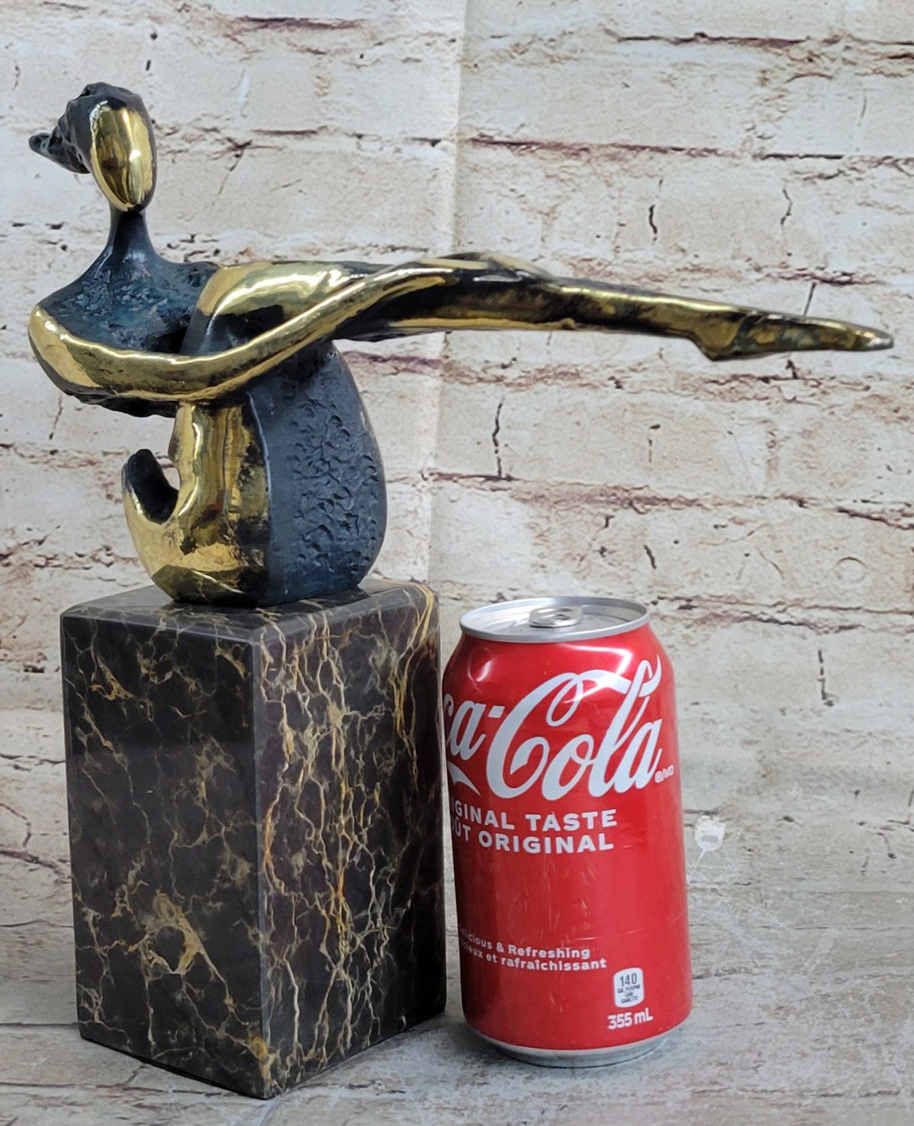 BRONZE FRAUENAKT RUBENSFIGUR DRALLE FRAUENFIGUR auf SOCKEL - ABSTRACT NUDE LADY