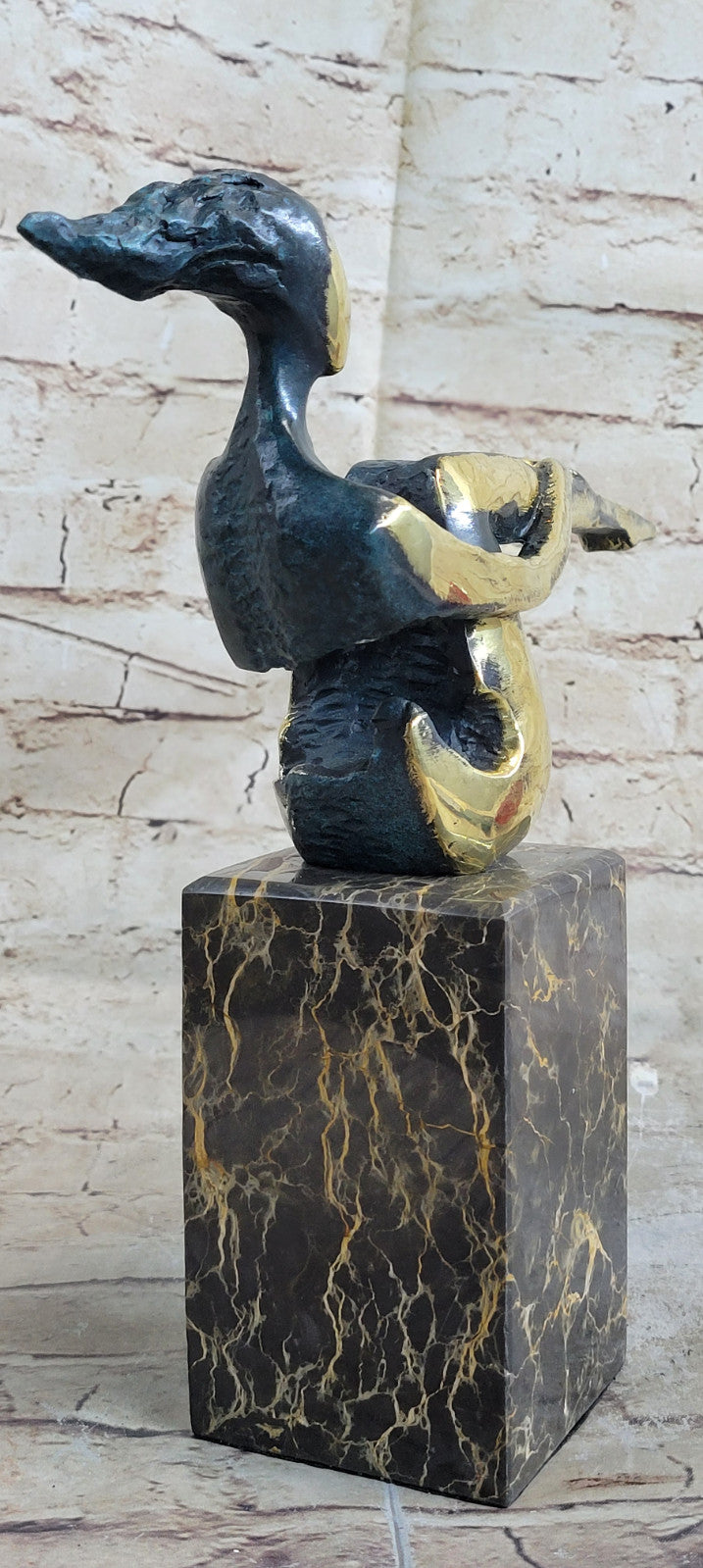 BRONZE FRAUENAKT RUBENSFIGUR DRALLE FRAUENFIGUR auf SOCKEL - ABSTRACT NUDE LADY