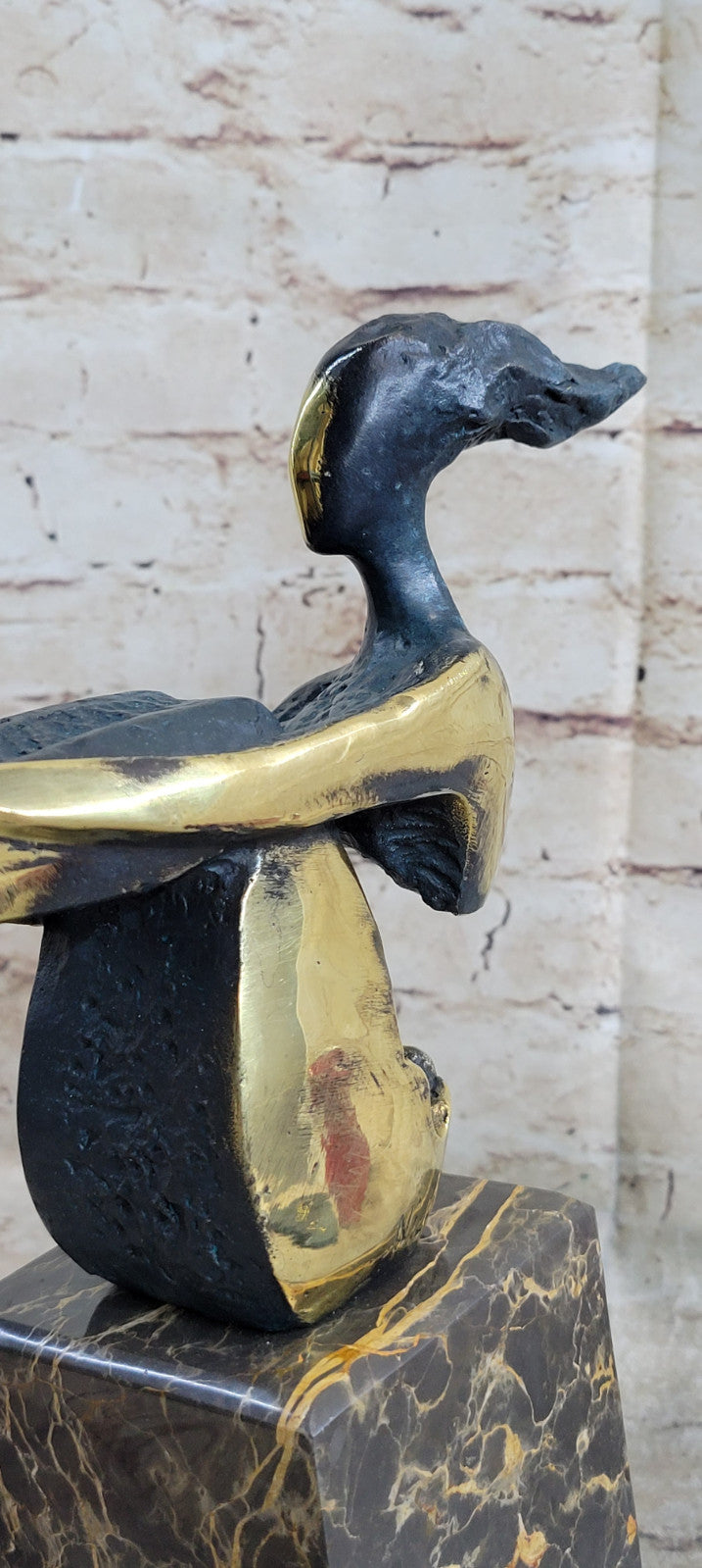 BRONZE FRAUENAKT RUBENSFIGUR DRALLE FRAUENFIGUR auf SOCKEL - ABSTRACT NUDE LADY