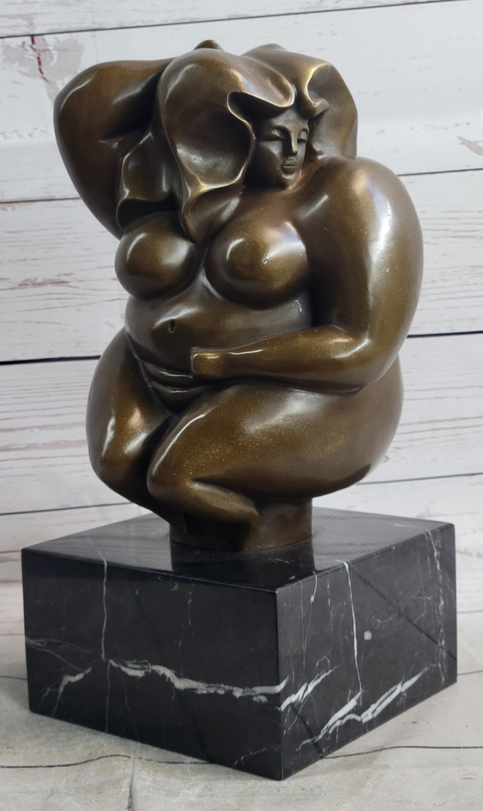 Cubby Nude Woman Bronze Figurine Handcrafted by Milo Figurine