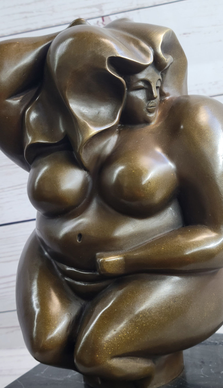 Cubby Nude Woman Bronze Figurine Handcrafted by Milo Figurine