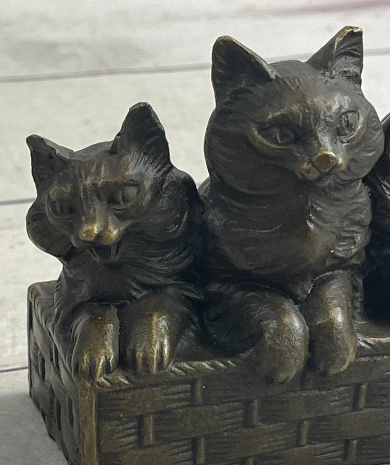 CAT FAMILY BRONZE SCULPTURE STATUE FIGURE FIGURINE ART DECO STATUE HOT CAST SALE