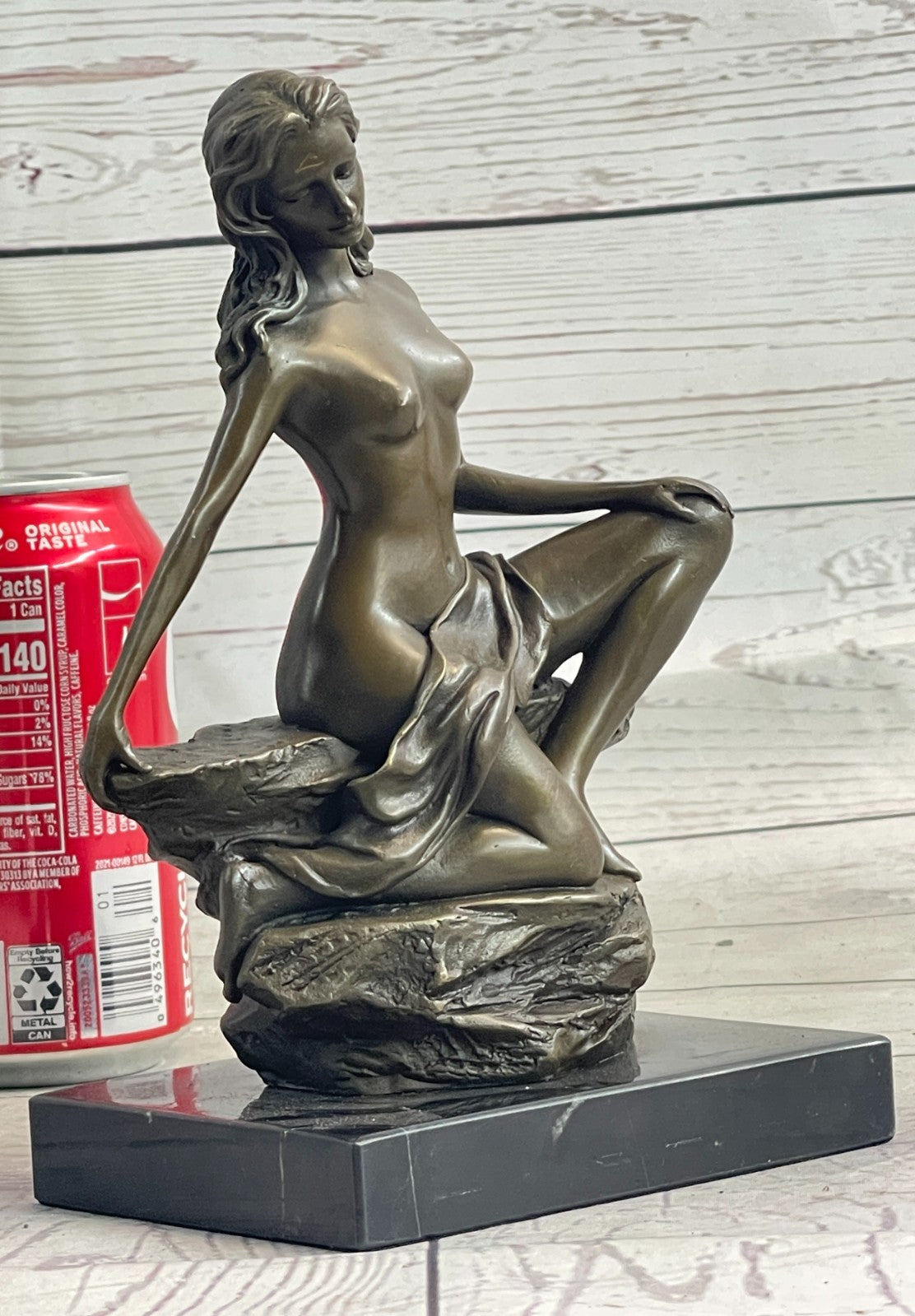 Nude Bronze Female Figurine Statue Naked Sexy Erotic Woman Lady Sculpture Figure