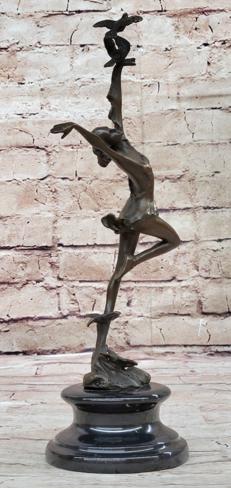 Bronze Sculpture by Italian Artist Aldo Vitaleh Dancer Ballerina Home Office