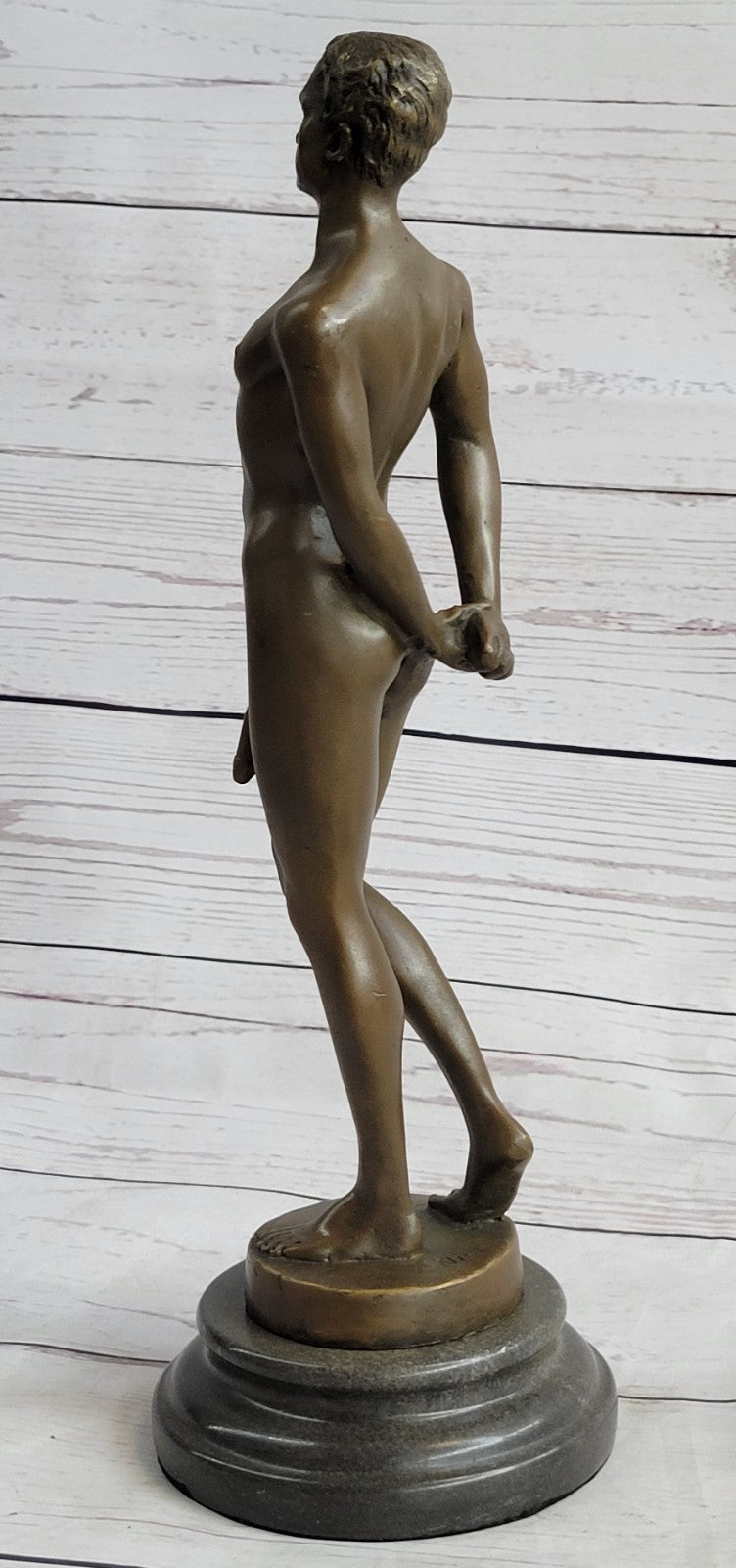 NUDE MALE STATUE MAN SCULPTURE GAY ART BRONZE STATUES HOT CAST DETAILED FIGURINE