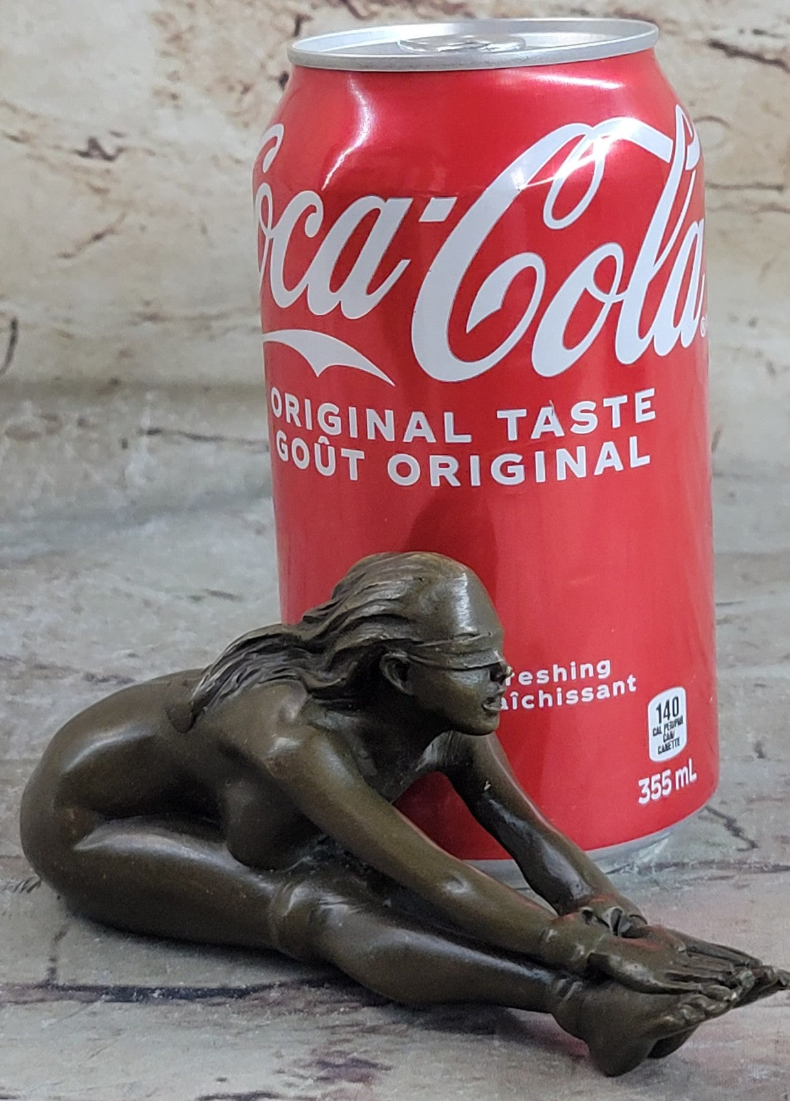Original Artwork Girl Chantal - Erotische -Bronze - signiert J. Patoue Hot Cast Nude